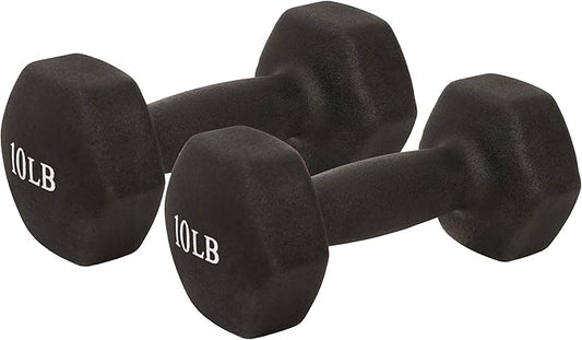 Sunny Health & Fitness Neoprene Coated Hex Shaped 2LB, 5LB, 5LB, 8LB, 8LB, 10LB 10LB
