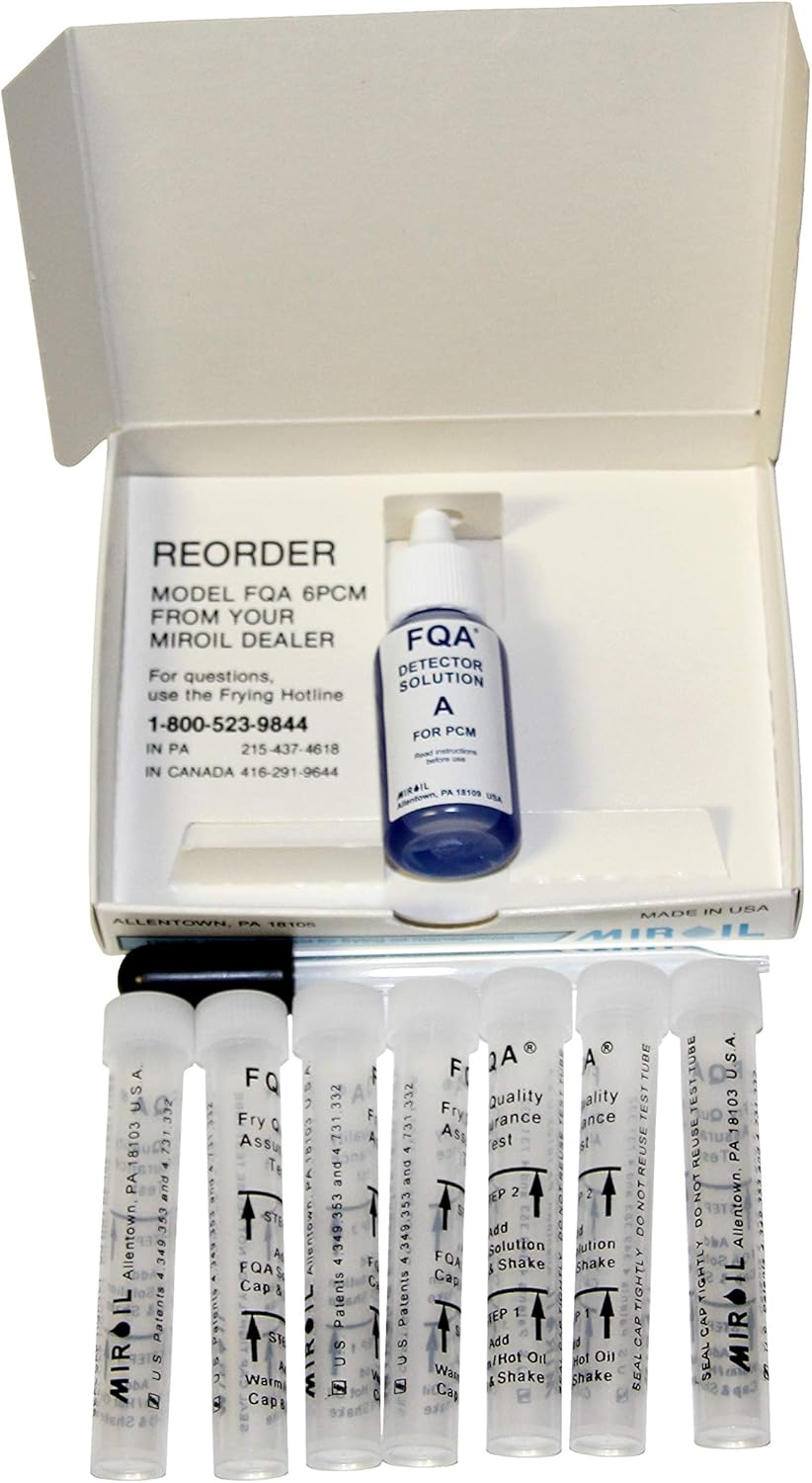 MirOil Frying Oil Test Kit for Polar Contaminant Material, 12 Test Pack, 3-Minute Fryer Oil Test Kit for PCM, Cooking Oil Quality Assurance Test, MirOil 12PCM Monitor Fryer Oil in Kitchen & Restaurant