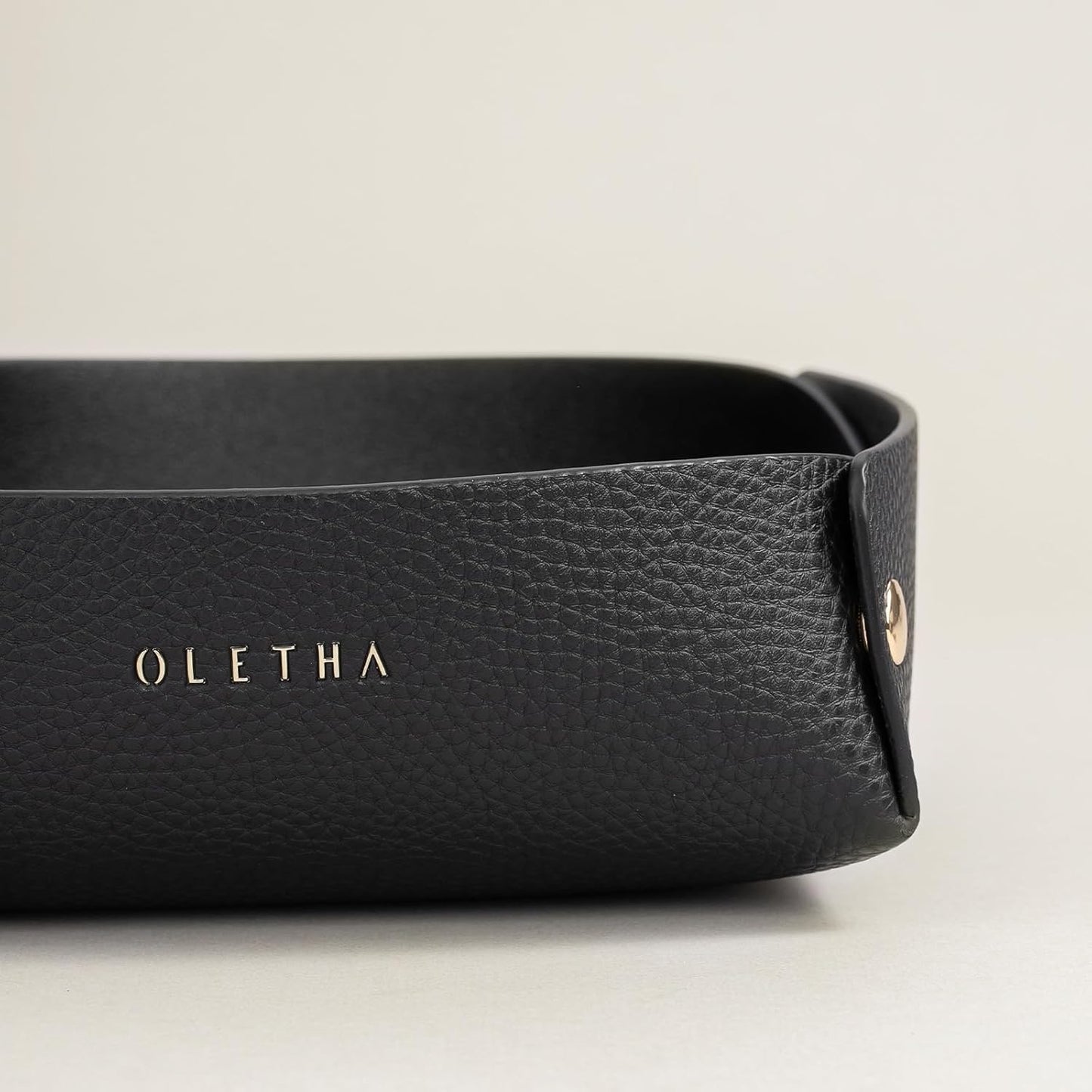 OLETHA Napkin Holder for Luncheon Napkins - Aesthetic Desk Decor for Kitchen & Dining Table - Black