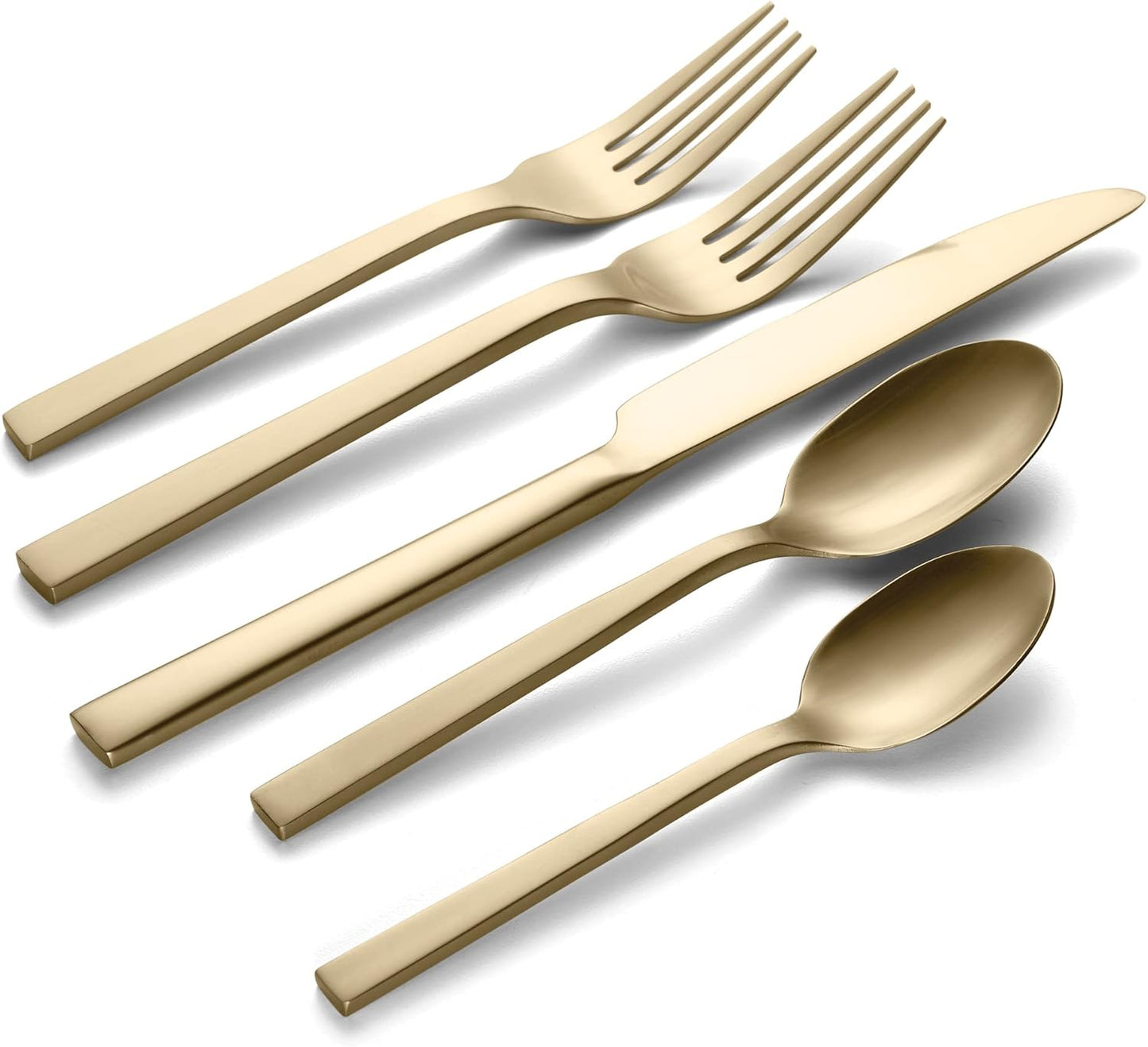 Oneida Chef's Table Champagne 20 Piece Everyday Flatware Set, Service for 4, 18/0 Stainless Steel, Silverware Set