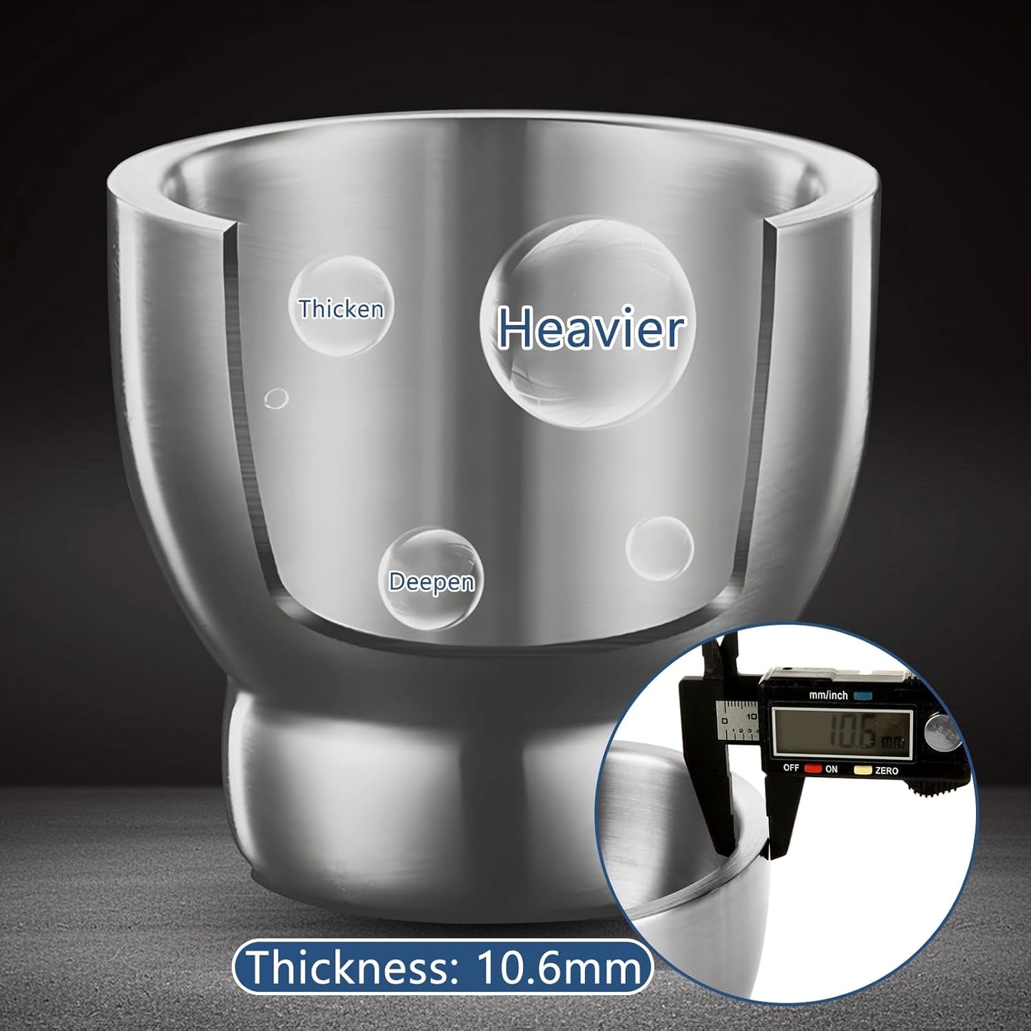 Mortar and Pestle Set Stainless Steel Manual Spice Grinder Pill Crusher Bowl Pestle and Mortar Bowl with Lid for Crushing Powdering Herbs, Grains, Spices