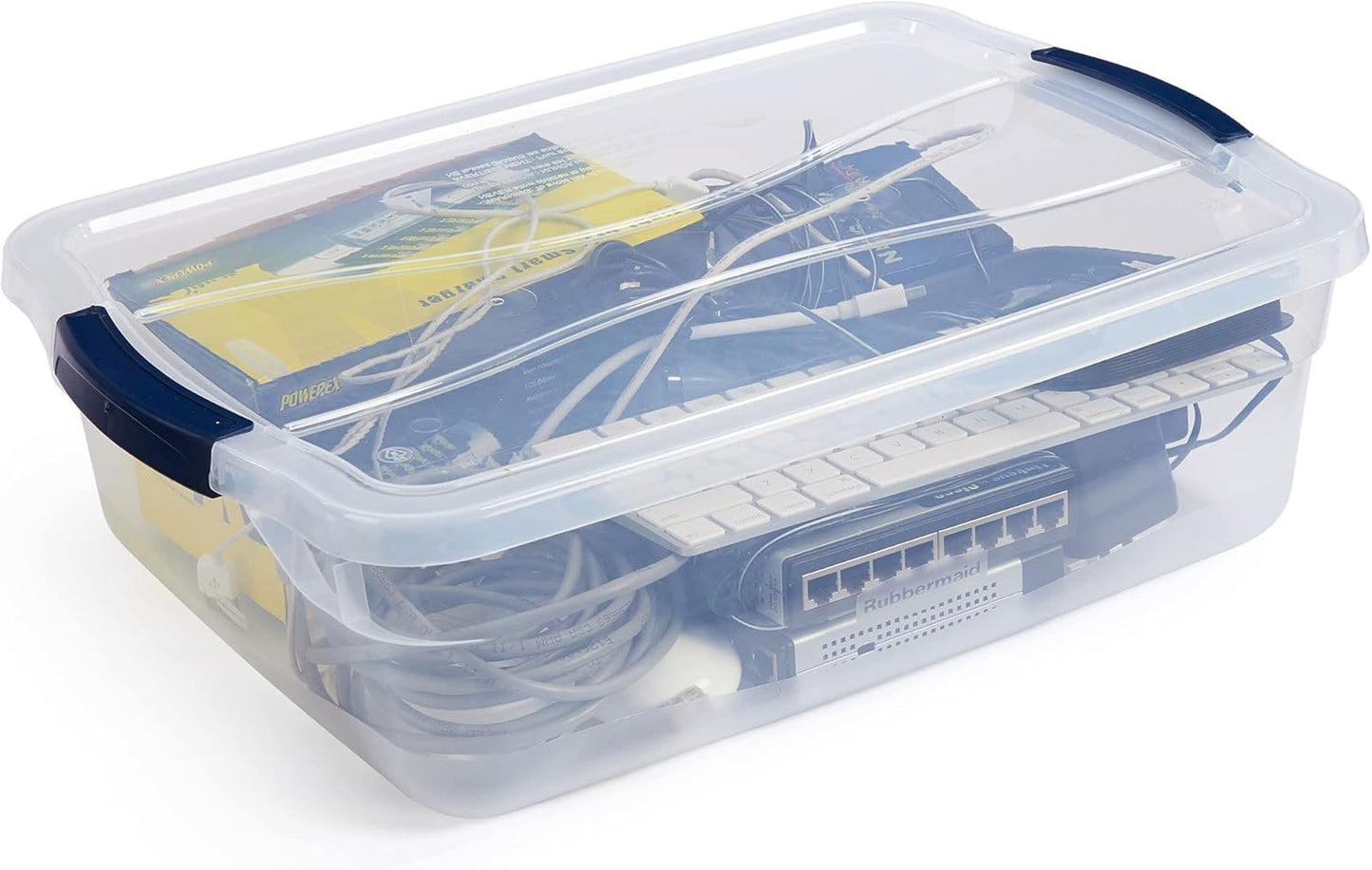 Rubbermaid Cleverstore 17 Qt Clear Storage Bins with Lids, 6-Pack, Stackable, BPA-Free, Made in USA