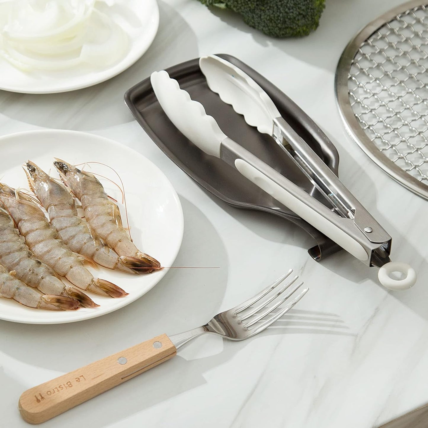 Kitchen Spoon Rest for Stove Top, Stainless Steel Utensil Spoon Holder, Black Spoon Rest, Brushed Finish, Dishwasher Safe - Stove Spoon Holder for Spatula, Spoons, Tongs, Ladles - Black