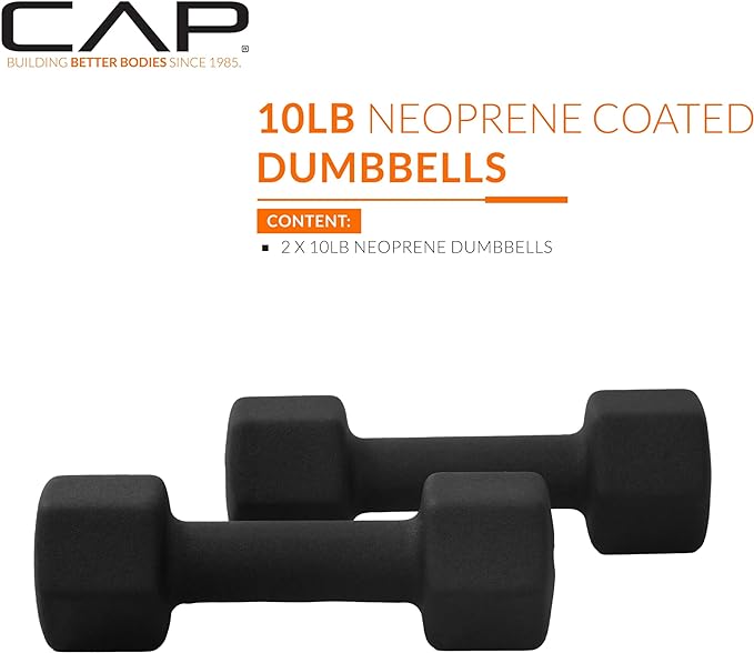 CAP Barbell Neoprene Dumbbell Weights Pairs & Sets | Multiple Colors