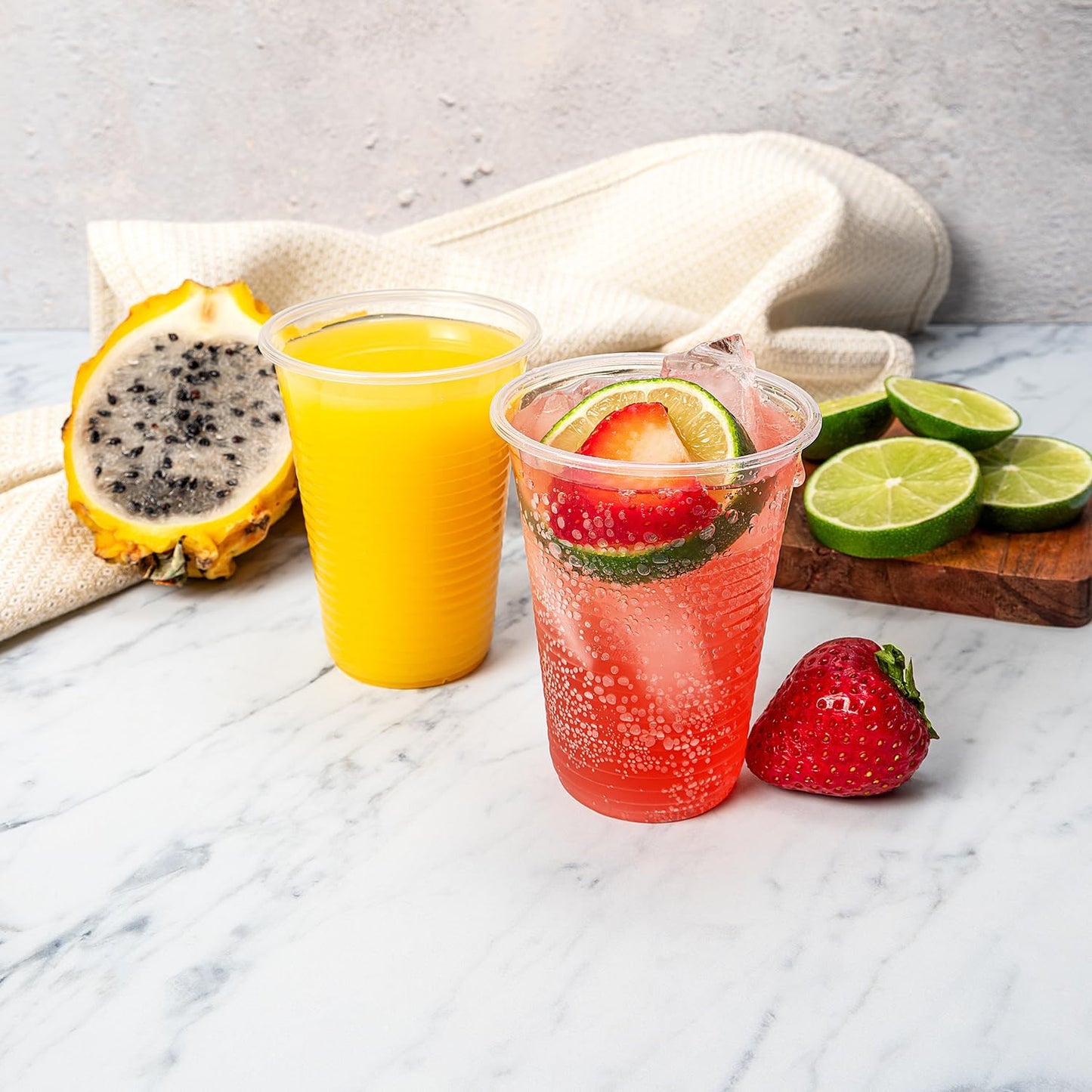 Plastic Cups Bulk Disposable Clear Cup 7 oz - (1200 Count) BPA-Free - Good For Cold Drinks, Party Cup, Water Cooler Dispenser, Transparent Cups for Water, Juice, Ice Tea, Soda [1200 Pack/Case]