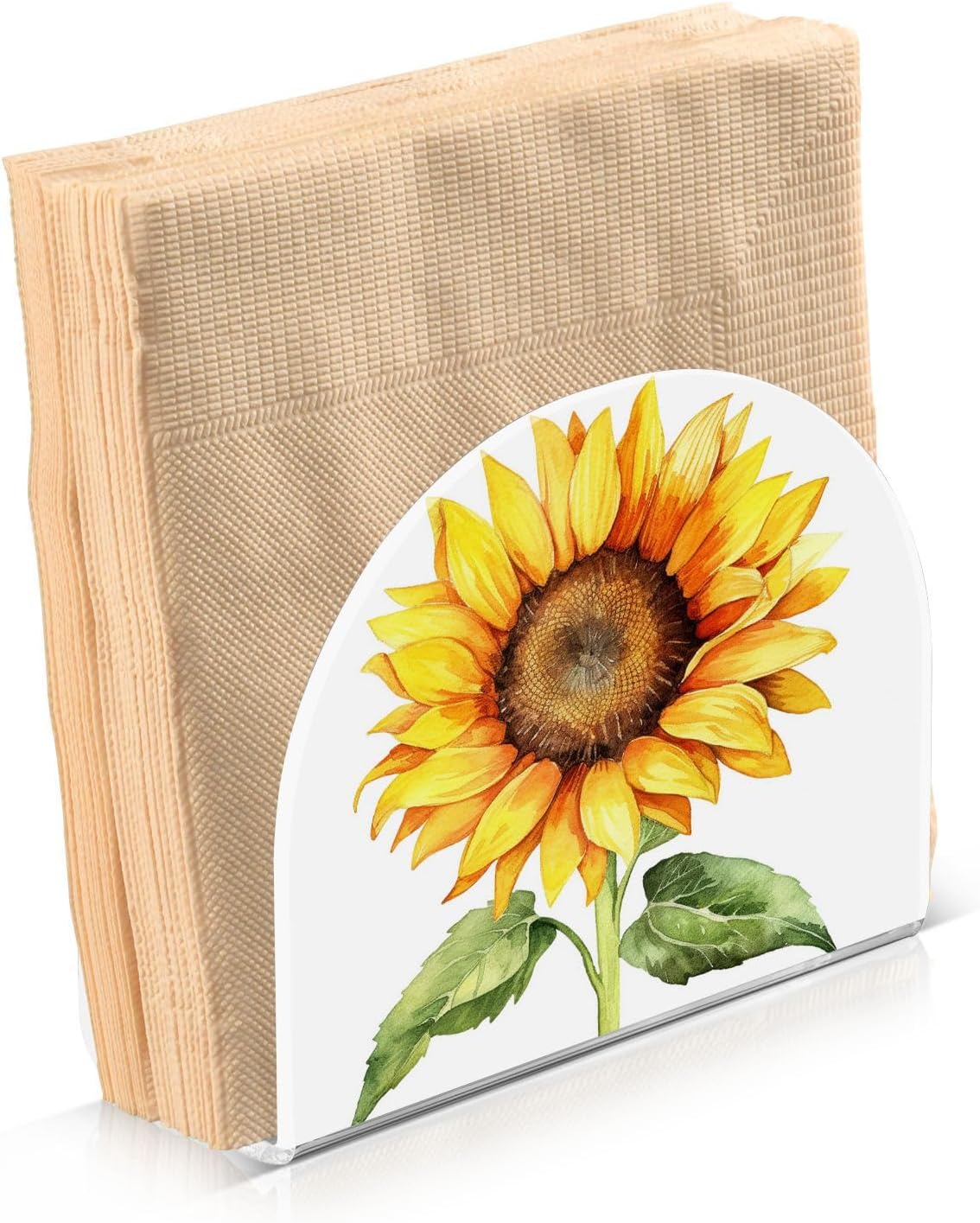Beautiful Sunflower Napkin Holder for Table Paper Napkins Holder Acrylic Tissue Dispenser Kitchen Dining Room Bathroom Party Car Decor