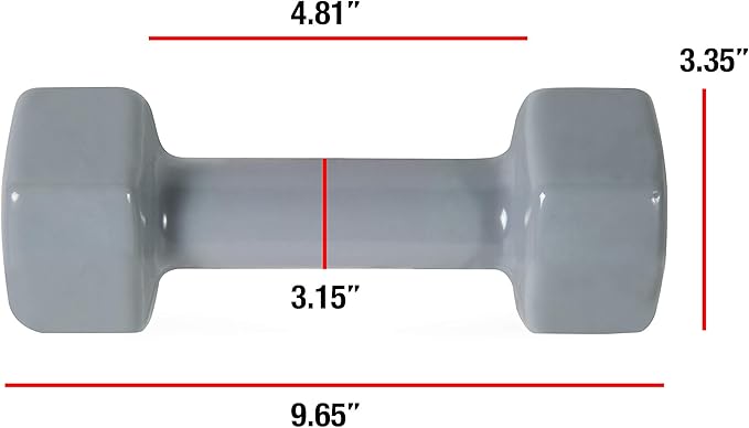 CAP Barbell Vinyl Coated Dumbbell | 1-15 LB Single or Pair