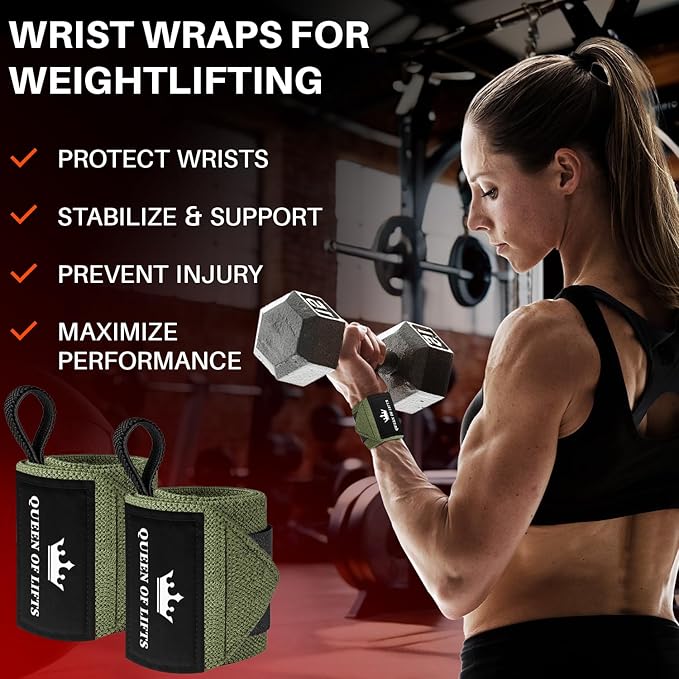 TECEUM Weightlifting 18" & 12" Wrist Wraps with Thumb Loop – Heavy Duty Wrist Workout Braces for Men and Women – Ideal for Powerlifting, Strength Training, Bodybuilding