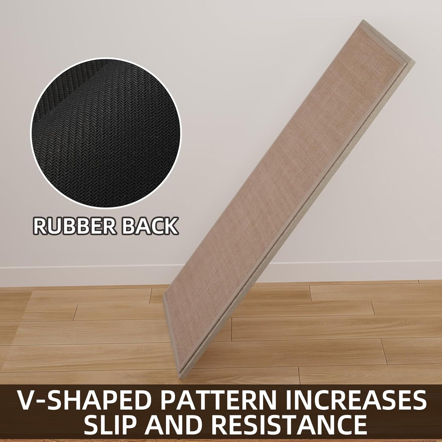 Kitchen Mat Set of 2 PCS, Cushioned Non Slip Rugs for Kitchen Floor, Absorbent Runner Comfort Standing Mats Washable for Kitchen, Office, Home (Camel, 17.3"x47"+17.3"x71")