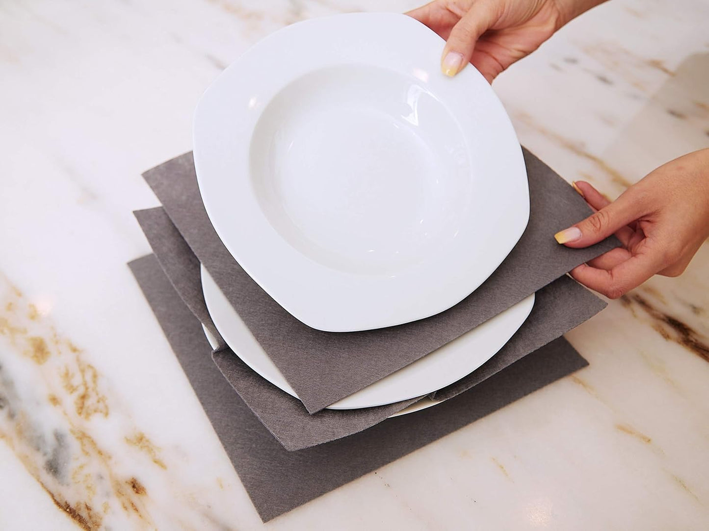 Covermates Keepsakes Felt Dividers for Dish Storage Set, Scratch & Breakage Protection, China Storage, Various