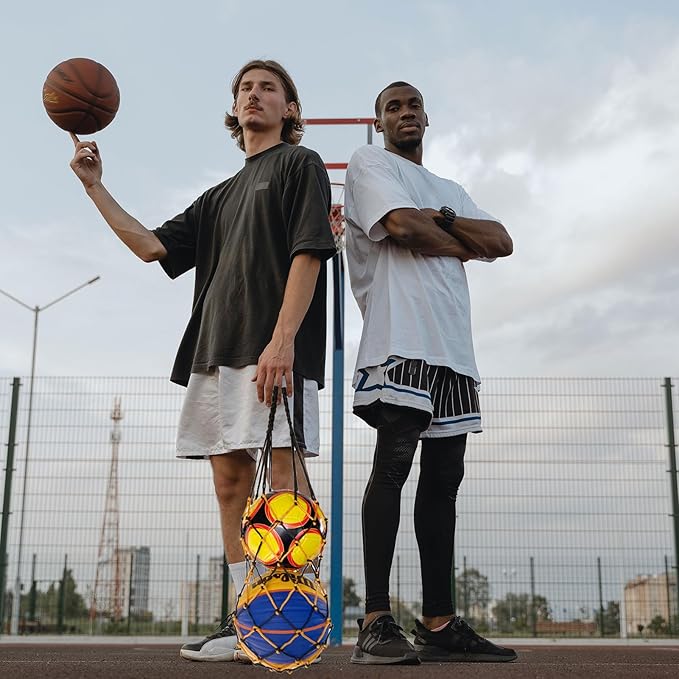 LAKE OF FIRE 2PCS Basketball Storage Net Bag