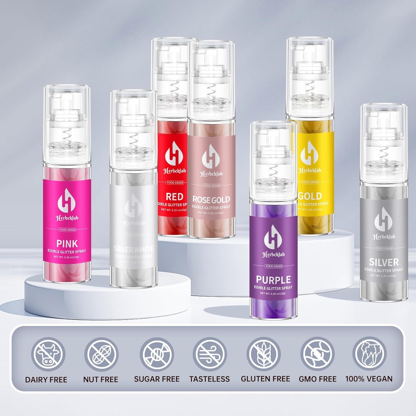 Purple Edible Glitter Spray - 10g Edible Purple Glitter for Cakes Food Grade Metallic Shimmer Powder Cake Sprinkles for Cookie Decorating Chocolate Strawberry