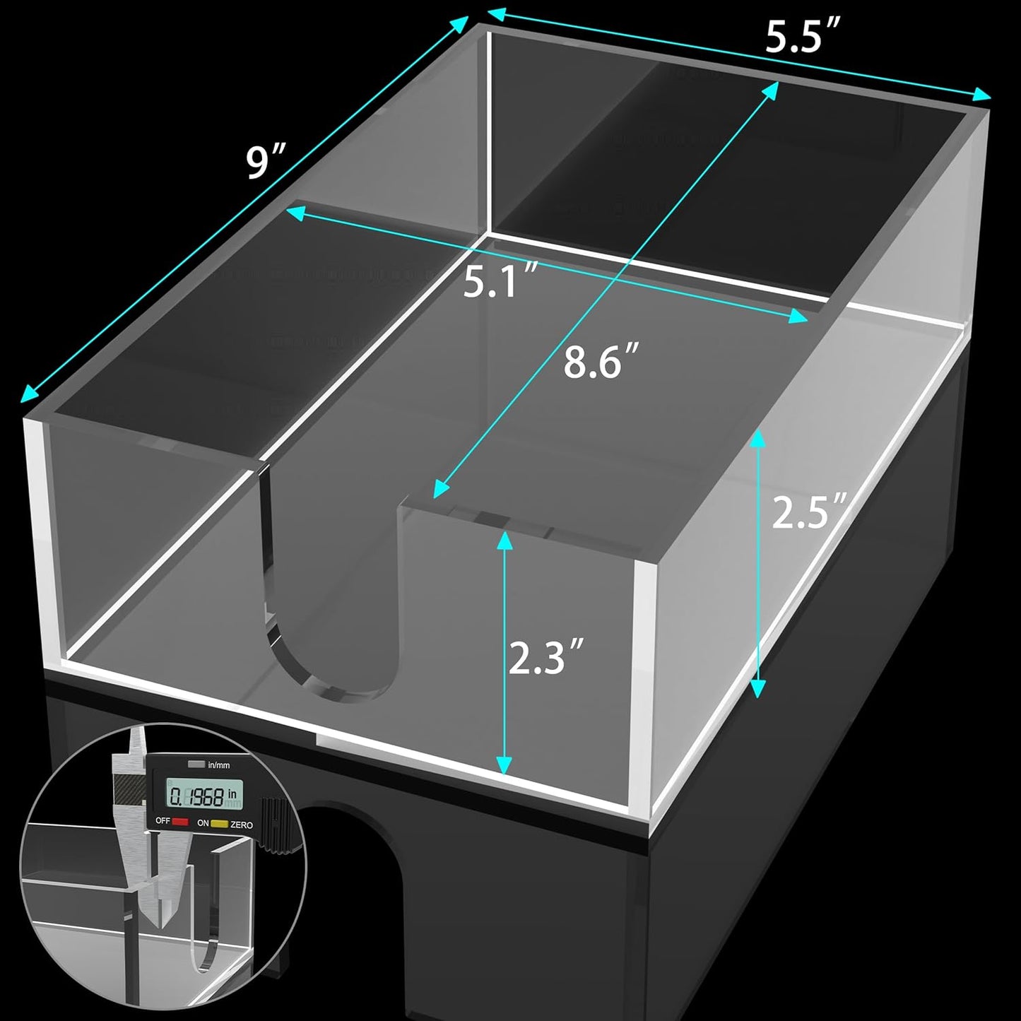 Rubtlamp 2Pcs Acrylic Napkin Holder Bathroom - 0.2Inch Thickness Acrylic Guest Towel Napkin Holder - Hand Towel Tray for Kitchen, Parties, Weddings, Party, Hotel, Restaurant (Clear, 9”X5.5”X2.5”)