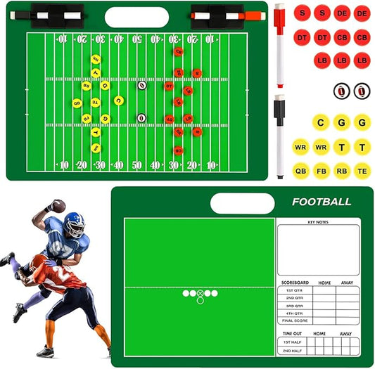 Keweis Magnetic Football Dry Erase Coaches Board 24 Magnets