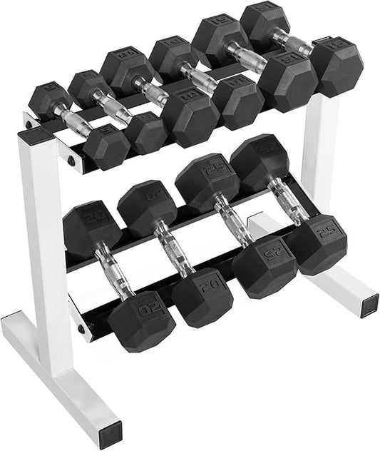 CAP Barbell 150 lb Dumbbell Set with 2-Tier Rack | Multiple Options