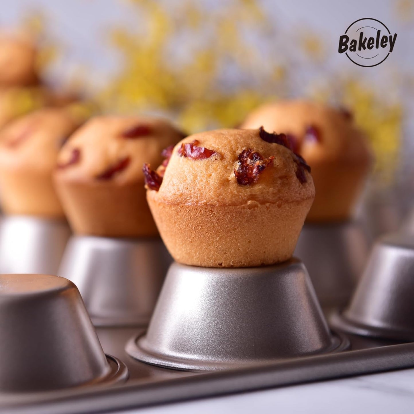 Mini Muffin Pan, 20-Cavity Non-Stick Mini Cupcake Pan Bakeware for Oven Baking (Champagne Gold)