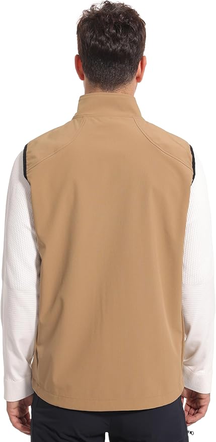 KUTOOK Men’s Softshell Sleeveless Jacket Winter Warm Fleece Outerwear Vests for Cycling Golf Hiking