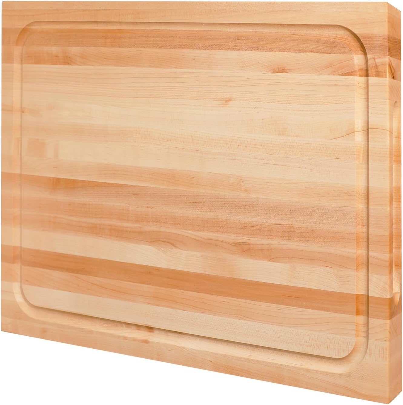 CONSDAN Wood Cutting Board for Kitchen, USA Grown Hardwood, 20 x 15, Hard Maple with Invisible Inner Handle, Prefinished with Food-Grade Oil, Suitable for Kitchen Edge Grain, 1-1/2" Thick