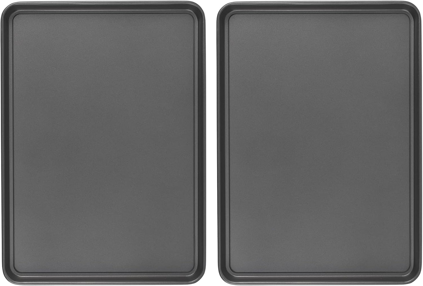 GoodCook Everday Nonstick Carbon Steel 15” x 21” Baking Sheet Set, 2 Pack – Extra-Large Carbon Steel Cooking Pans, Bakeware Set, Cookie Sheets for Baking, Oven Pan Set