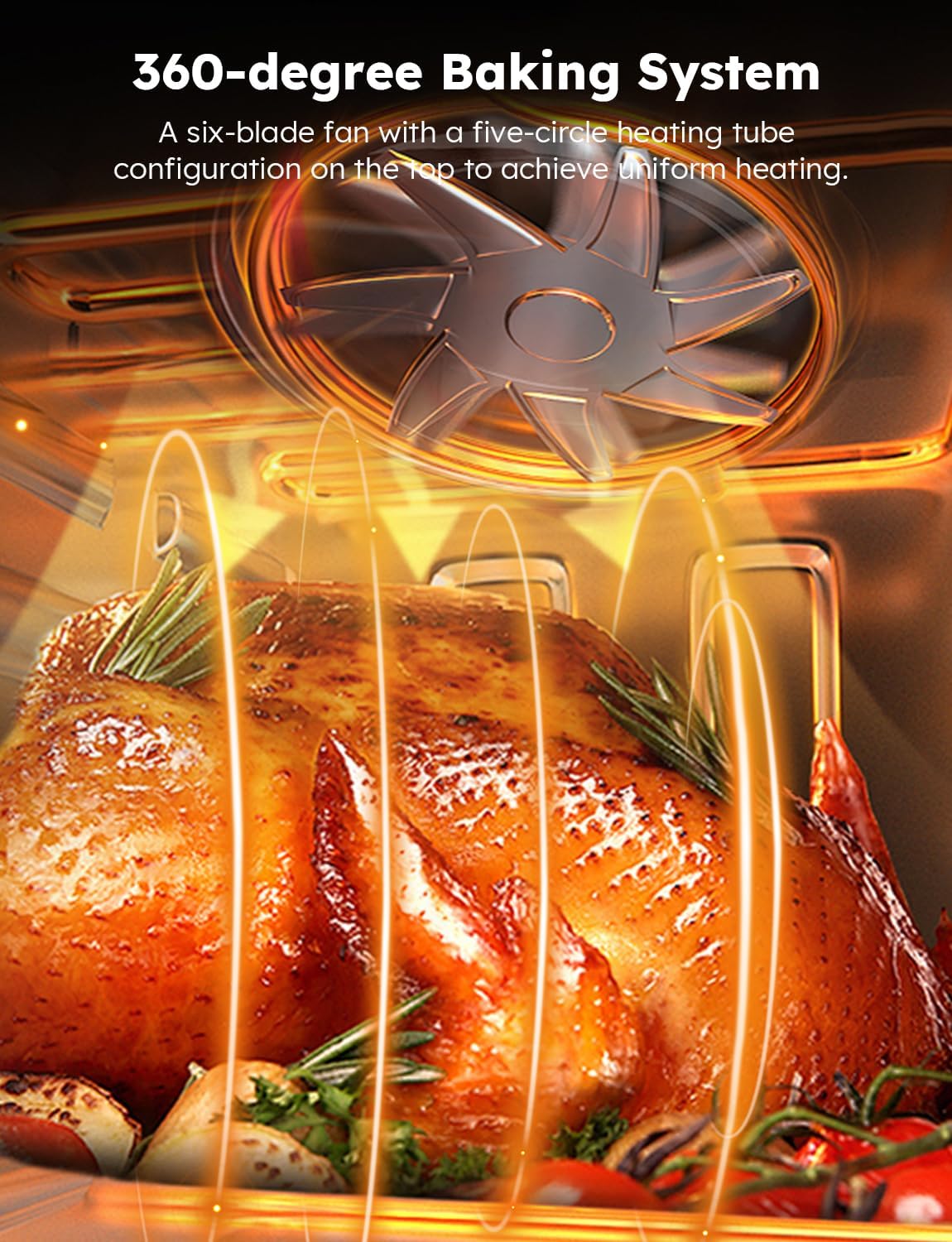 Nuwave Brio 15.5Qt Air Fryer Rotisserie Oven, X-Large Family Size, Powerful 1800W, 4 Rack Positions, 50°-425°F Temp Controls, 100 Presets & 50 Memory, Integrated Smart Thermometer, Linear T Technology