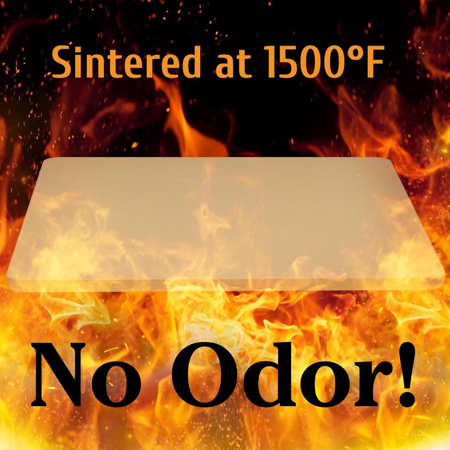 Extra Large Pizza Stone 17.7" x 17.7",Cooking Stone for Grill Rectangular, Baking Pizza Stone for bread, Ideal for Grilling Baking Several Sizes of Pizzas