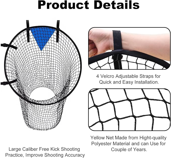 Krijues 2PCS Soccer Goal Target Nets for Shootings