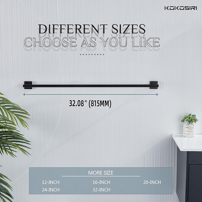 KOKOSIRI Bathroom Towel Bar 32'' Towel Holder 32 Inch, 2 Pack B4005ORB-L32-P2