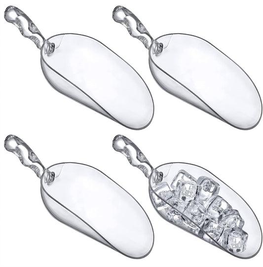 Amazing Abby - Elsa - 24-Ounce Plastic Ice Scoops (Set of 4), Plastic Utility Scoops, BPA-Free, Food-Grade, Shatter-Proof, Good for Kitchen and Restaurant, Perfect for Home and Commercial Use