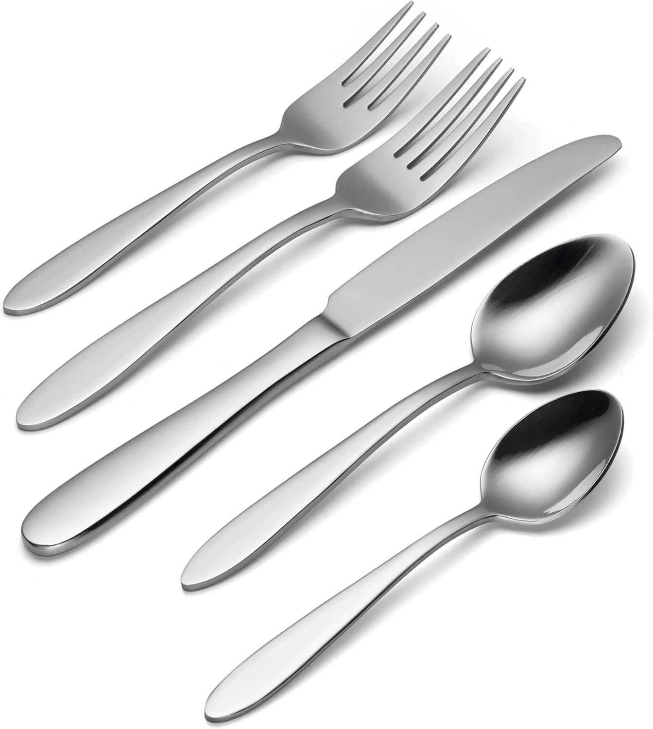Oneida B336045A Mooncrest 45-Piece Flatware Set, Service for 8,Silver,45 Piece