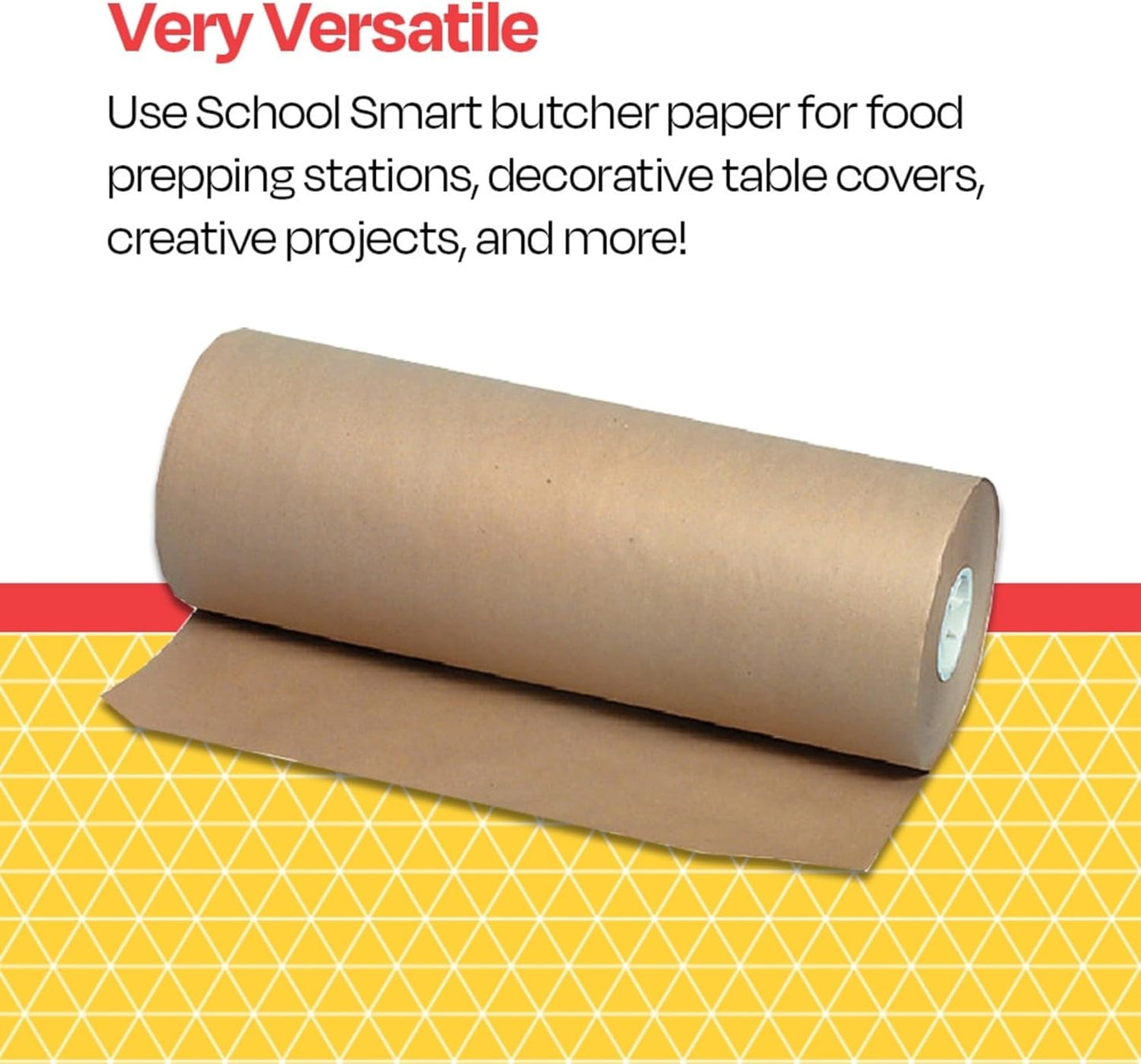 School Smart Butcher Kraft Paper Roll, 40 lb, 24 Inches x 1000 Feet, Brown