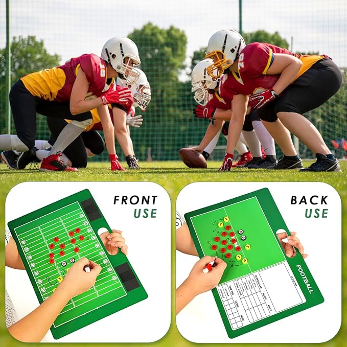 Keweis Magnetic Football Dry Erase Coaches Board 24 Magnets