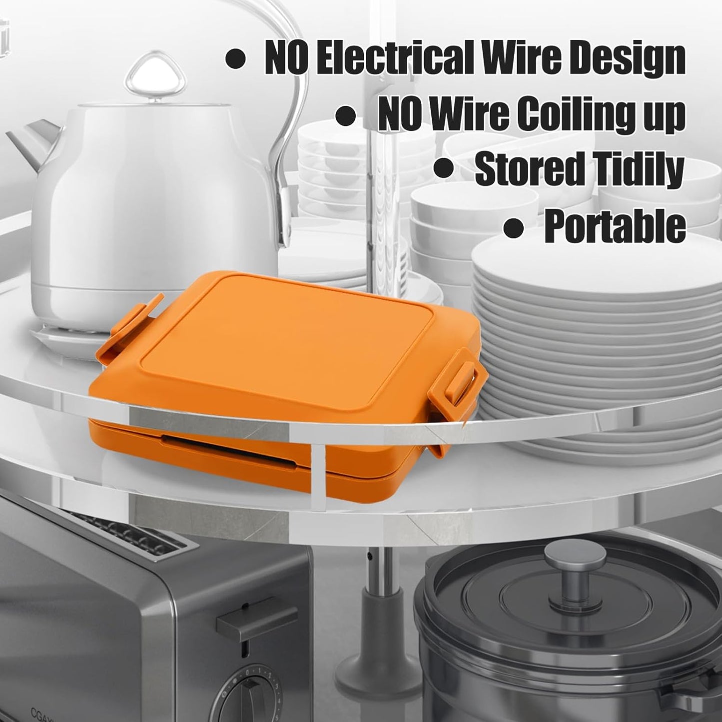 Microwave Sandwich Maker & Waffle Maker 2-in-1 Set - Full Wrap detachable Silicone waffle sandwich maker for Breakfast/meats,Fast Grilled cheese,Dishwasher Safe,Portable for Home/Travel/Gifts