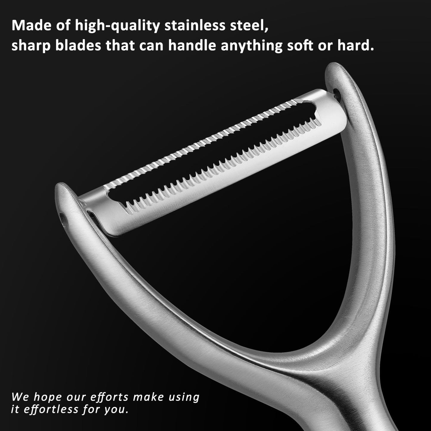 Serrated Blade Premium Y Type 304 Stainless Steel Multifunctional Kitchen Peeler Real Wood Handle Ultra Sharp Blade Vegetable Potato Apple(Boluoge)