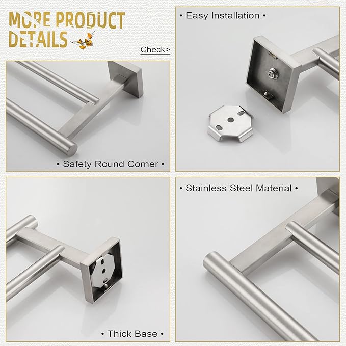 KOKOSIRI Towel Holder Bathroom Accessory Towel Bars 32 Inch B5005BR-L32