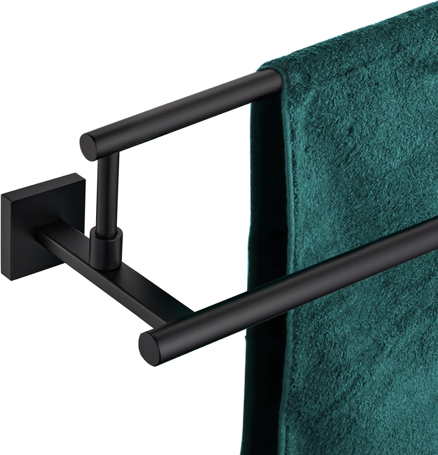 KOKOSIRI Bathroom Towel Bars 20 Inch Double Towel Rails Matte Black Towel Holder for Kitchen Garage Wall Mount Stainless Steel B5009BK-L20