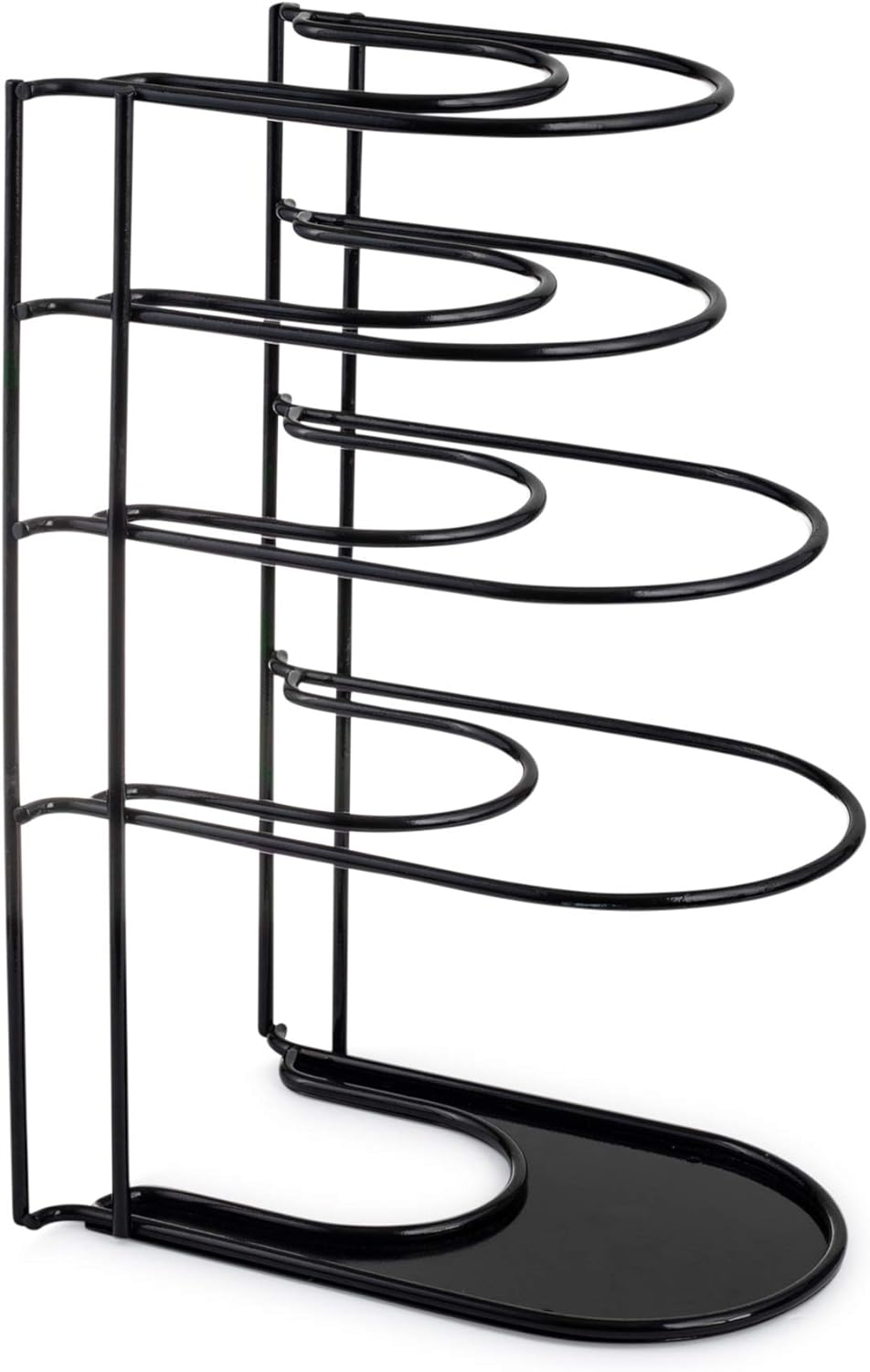Cuisinel Heavy Duty Pots and Pans Organizer - Extra Large 5-Tier Rack - Holds Cast Iron Skillets, Dutch Oven - Durable Construction - Space Saving Kitchen Storage - No Assembly Required - Black 15.4"