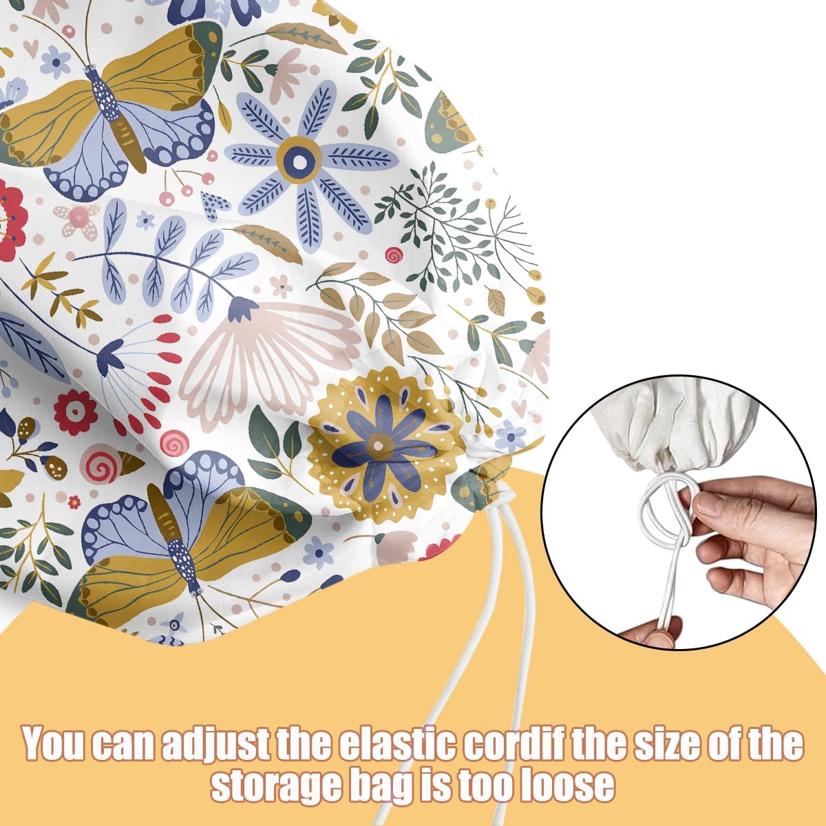 Butterfly Plastic Bag Holder, Wall Mount Grocery Bag Holder, Plastic Storage bag, Pull Rope Free Adjustment, Plastic Bag Holders for Grocery Bags, Plastic Bag Dispenser for Home Kitchen Office