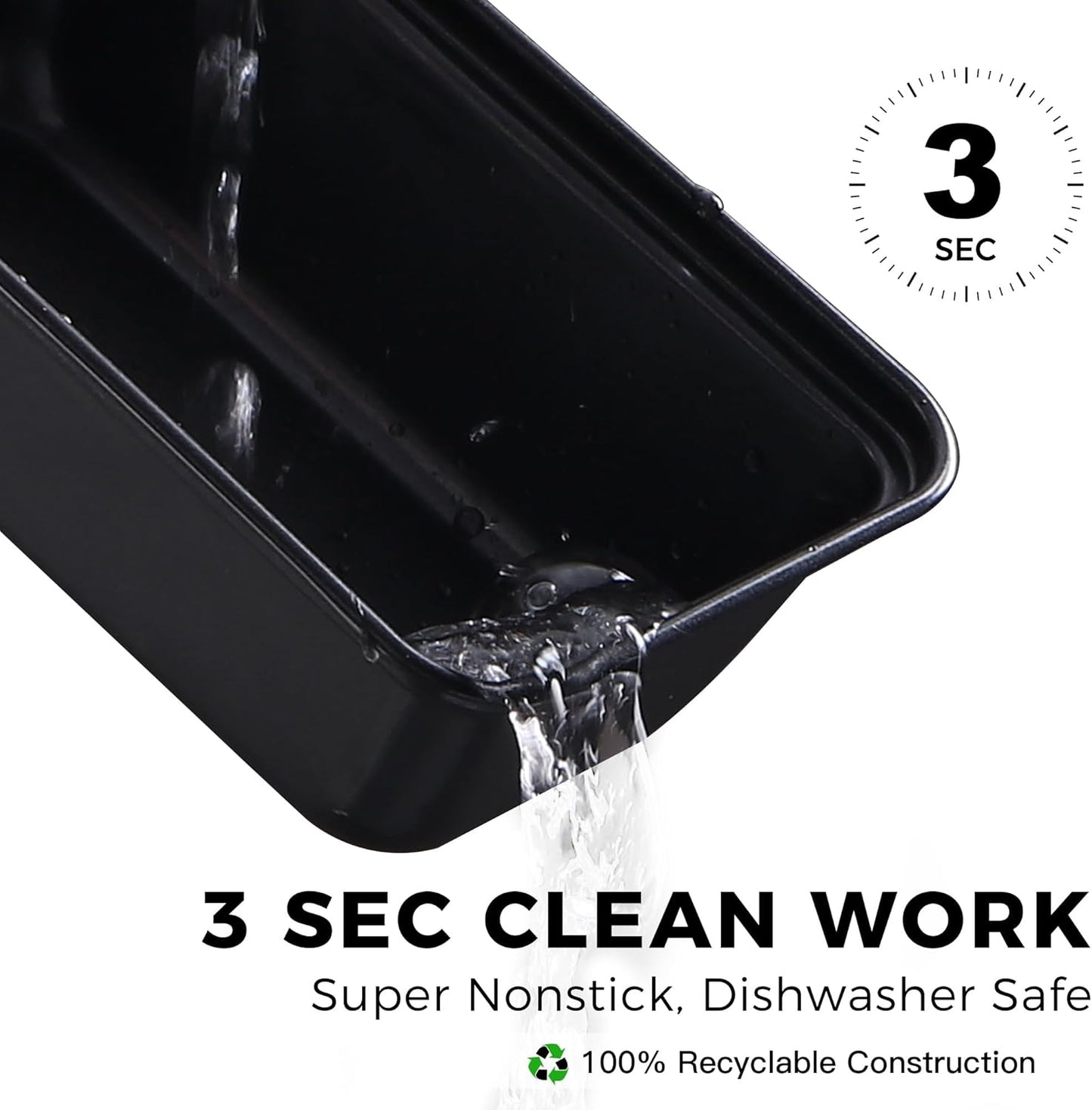 HONGBAKE 6 Pack Mini Loaf Pan for Baking Bread, 6 x 3.3 x 2 Inches Nonstick Small Banana Bread Tins Set for Homemade,Tiny Carbon Steel Meatloaf Pan - Dark Grey