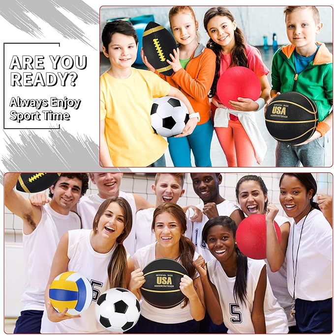 Libima 6 Pcs Multi Sport Ball Set Official