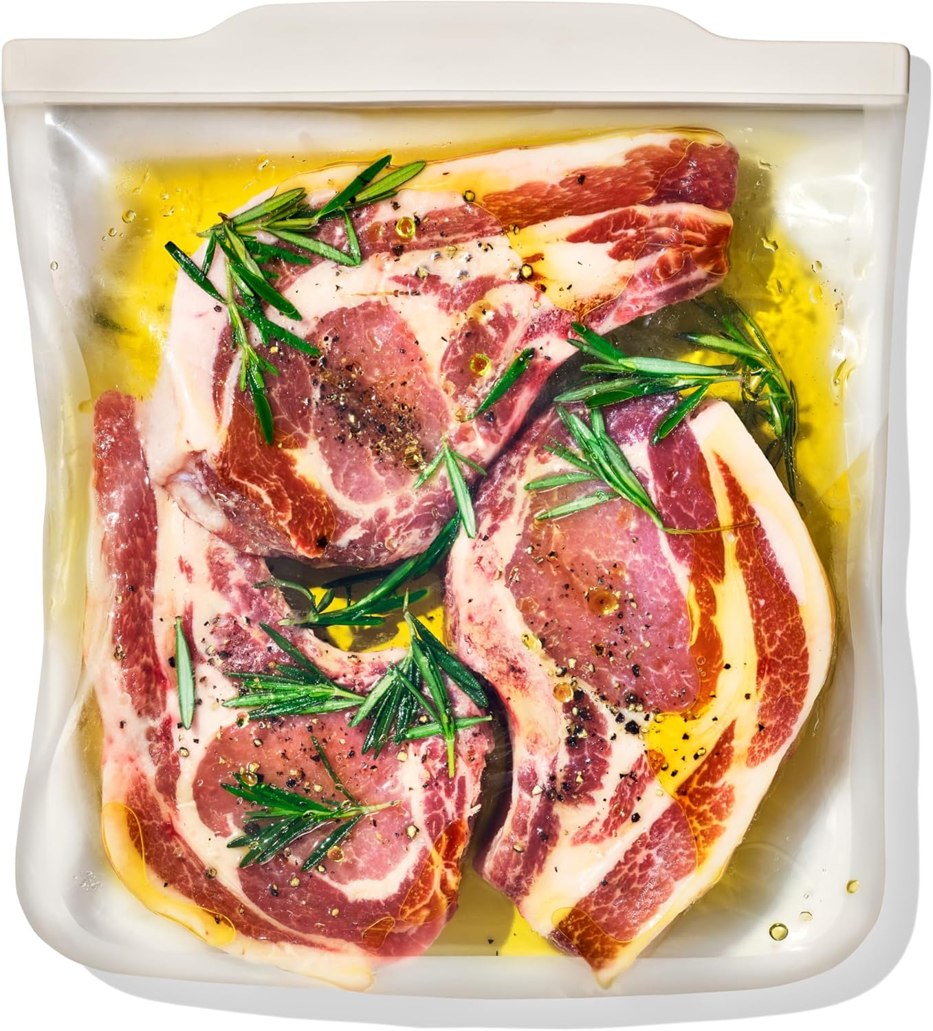 OXO Good Grips Silicone Reusable Bag – Gallon Bag (128 oz) - Oat