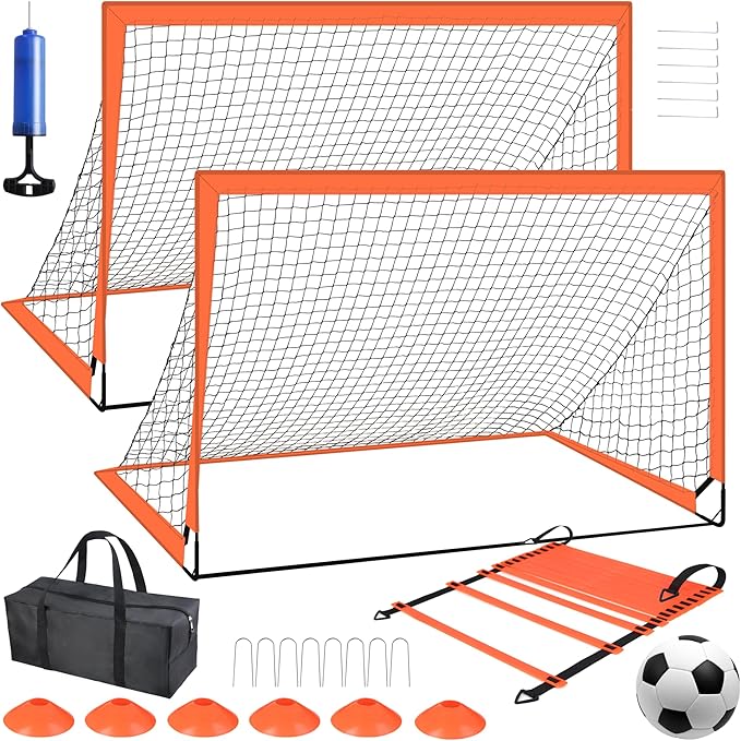 Kids Soccer Goals for Backyard Set of 2