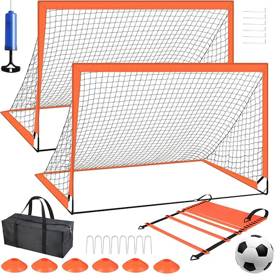 Kids Soccer Goals for Backyard Set of 2