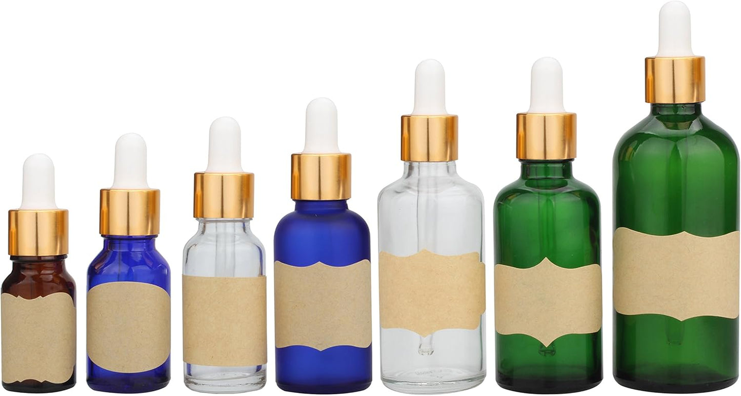 Wisdompro Fancy Shape Kraft Label Stickers, Self Adhesive Gift Tag Stickers Blank Writable Labels for Essential Oil Bottles, Jars, Food Containers (192 Pcs, Large)