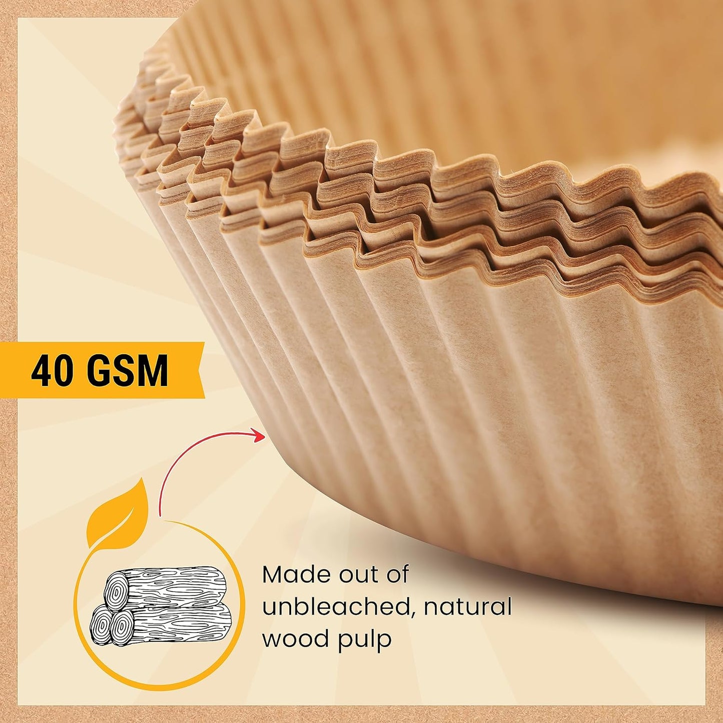 250 pcs Air Fryer Liners for Ninja, Round Disposable Airfryer Paper Liners – Non-Stick and Oil Proof for Easy Cleanup, Great for Oven, Pans & Baking – 8 Inch for 5-8 qt Basket