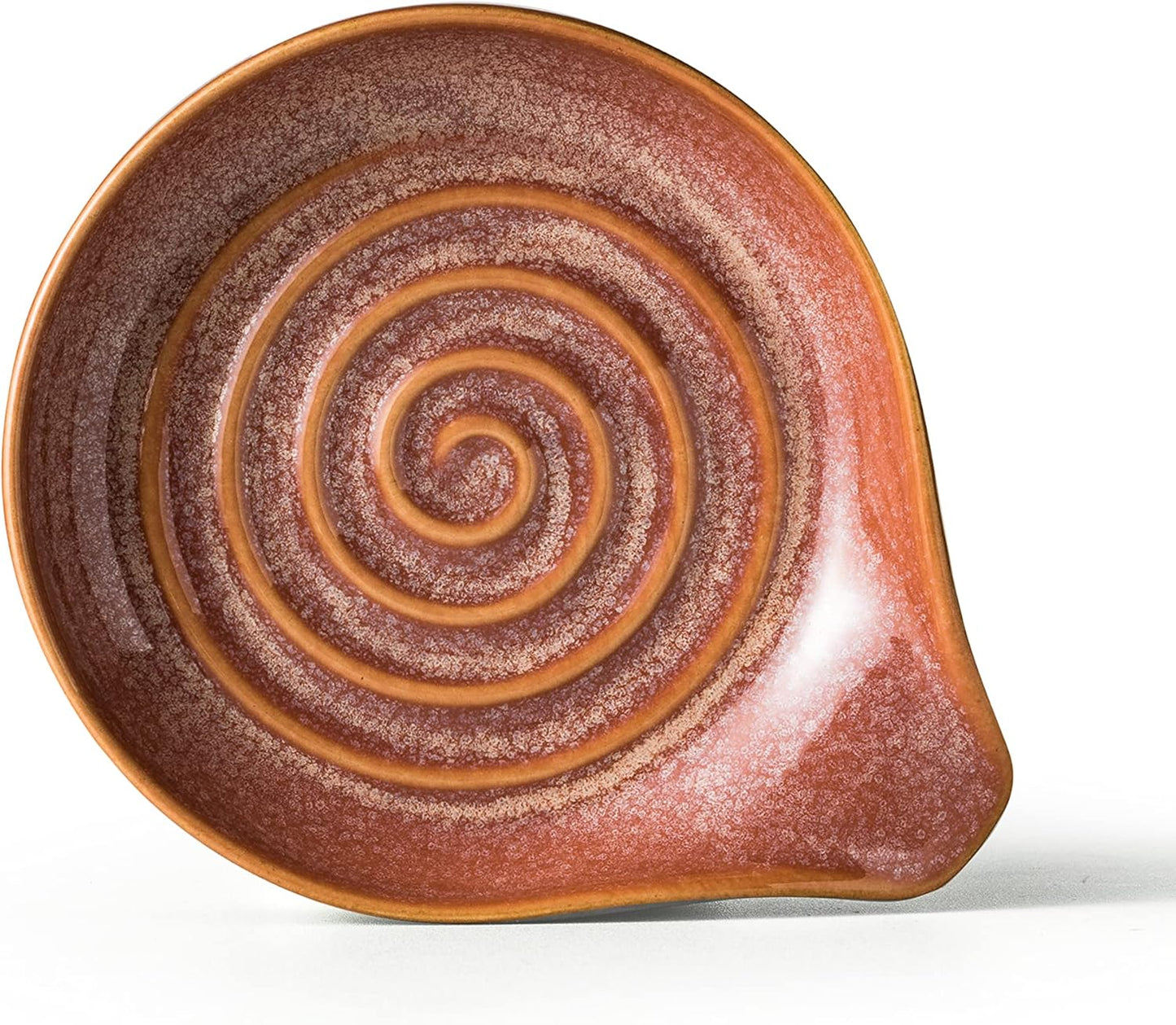 Spoon Rest, Ceramic Cooking Spoon Holder for Kitchen Counter, Large Utensil Rest for Spoons, Ladles, Tongs, Spatula, 5 Inches (Reactive Red Glazed)