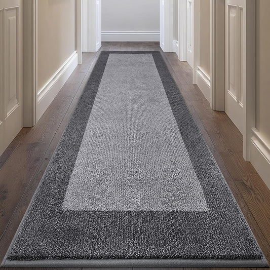 Machine Washable Runner Rug 32" x 96", Non Slip Kitchen Mat for Floor, Absorbent Entryway Rug for Kitchen, Bedroom, Living Room, Hallway, Door (Roll Packing)