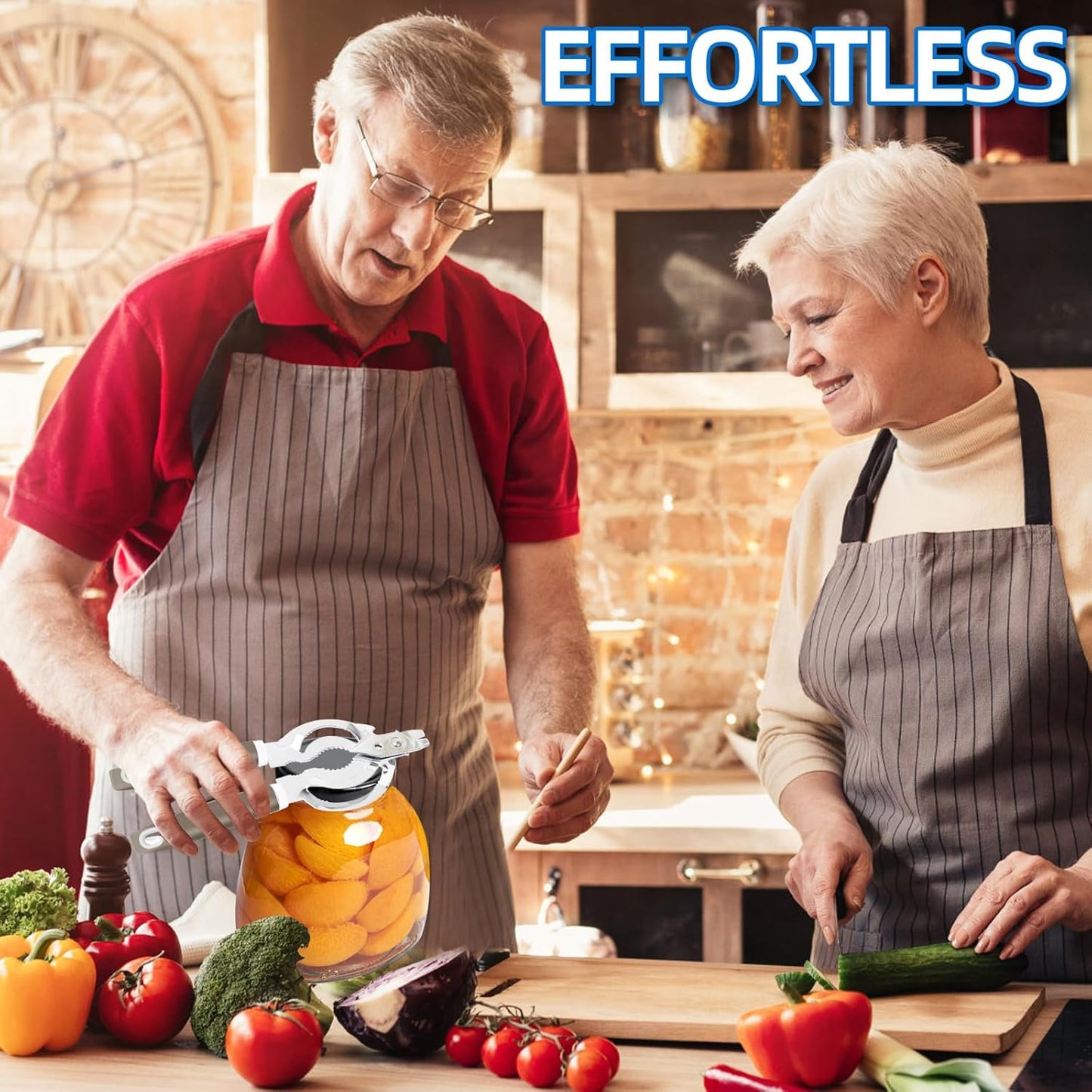 Jar Opener, Multifunctional Jar Openers for Seniors, Stainless Steel Jar Lid Opener, Easy Twist Bottle Opener for Seniors with Arthritis