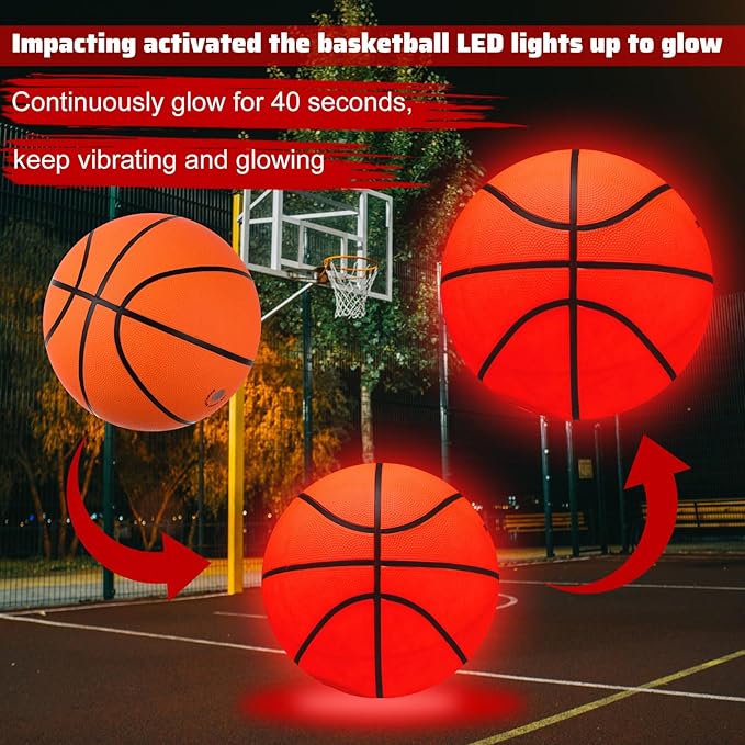 Lenwen 6 Pcs Light Up Balls Set Include 6 Football 5 Soccer