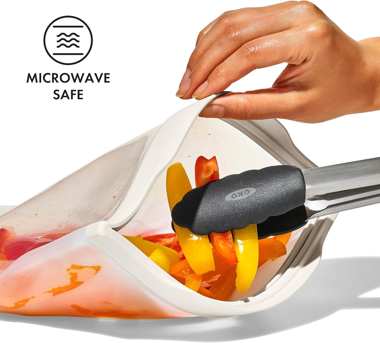 OXO Good Grips Silicone Reusable Bag – Gallon Bag (128 oz) - Oat