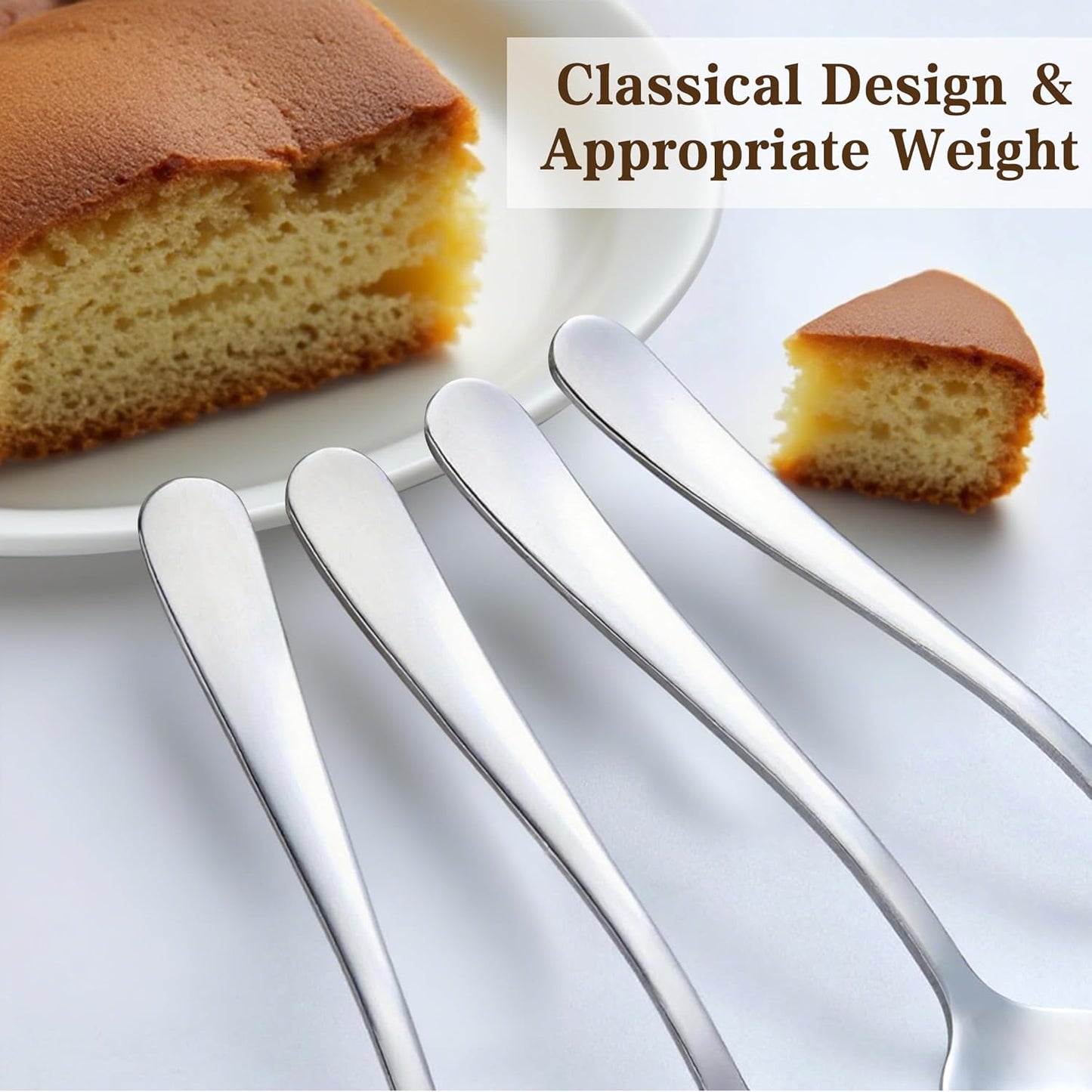 Pleafind 36Pcs Coffee Spoons, 4.7 Inch Spoons Silverware, Stainless Steel Tea Spoon, Mini Spoon, Mirror Polished Teaspoons for Home, Kitchen, Restaurant, Dishwasher Safe